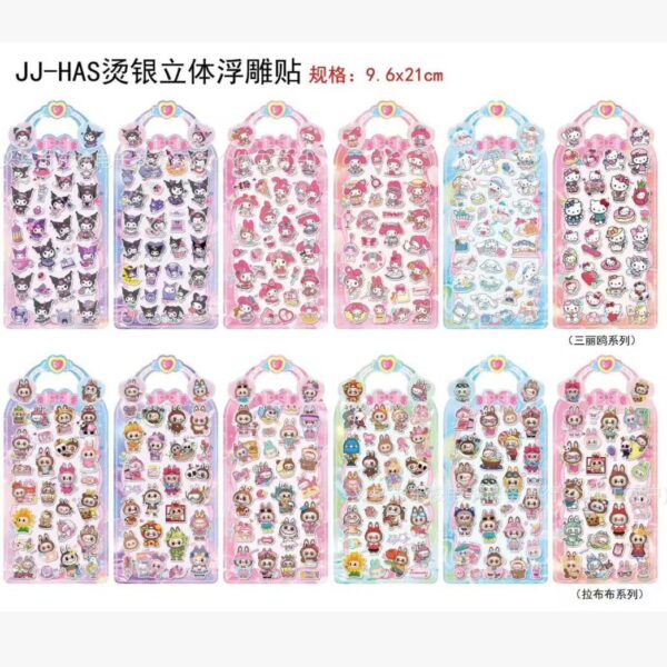 Wholesale New 3D embossed Japanese-style DIY journal stickers, phone case decorations, cartoon fun 3D wholesale Shin-chan