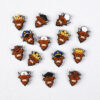 Wholesale 20pcs Cartoon Highland Cattle Children's Food Grade Animal Teether Mixed Nurse Silicone Beads