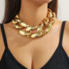 Wholesale Punk Geometric Thick Chain Hip-Hop Necklace Clavicle Chain