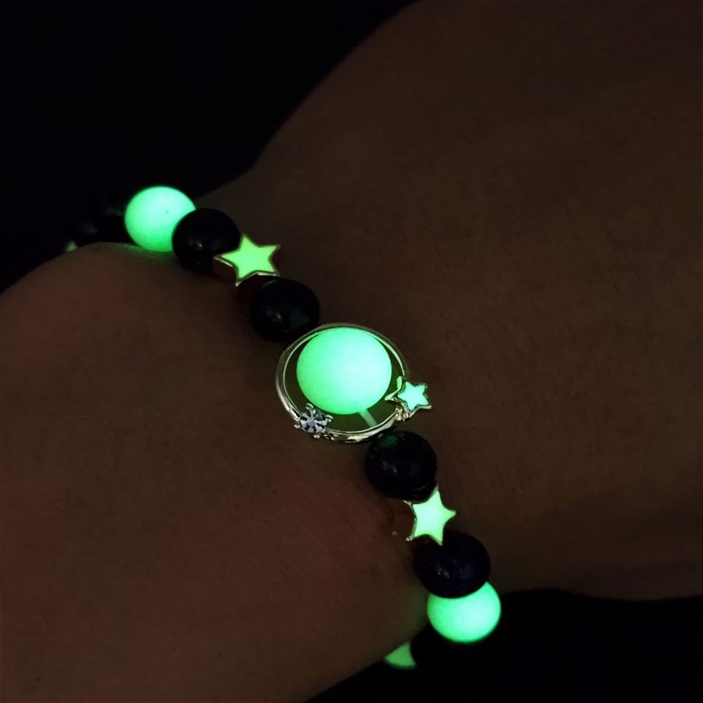 Wholesale Obsidian, gold sandstone, and noctilucent fluorite bracelet