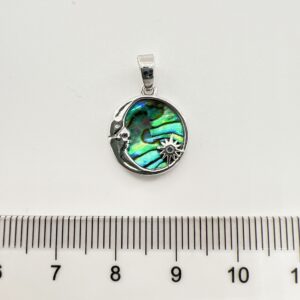 Sun, moon and stars (platinum abalone shell)