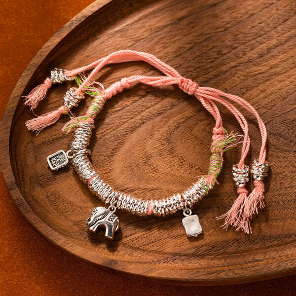 Wholesale Handmade Cotton Rope Bracelet Adjustable Stacked Rope Bracelet