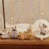 Wholesale Animal series oil drop cute cat oil drop pendant necklace