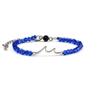 Blue crystal wave bracelet 1