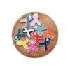Wholesale 20pcs Cartoon Ribbon Publicity Prevention Awareness Warning Badge Silicone Beads