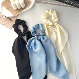 Satin Ribbon Large Intestinal Ring-3pcs-D