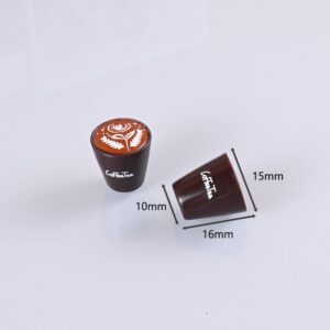 Large leaves / Black three-dimensional printed coffee cup