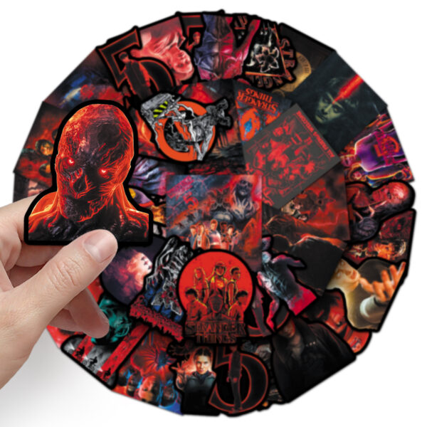 Wholesale 50pcs black and red horror character cartoons