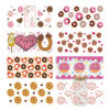 Wholesale Pink Cartoon Heart Sweet Donut 16oz Cup UV DTF Wraps