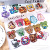 Wholesale 10pcs Cute cartoon animal glitter Acrylic Flatback