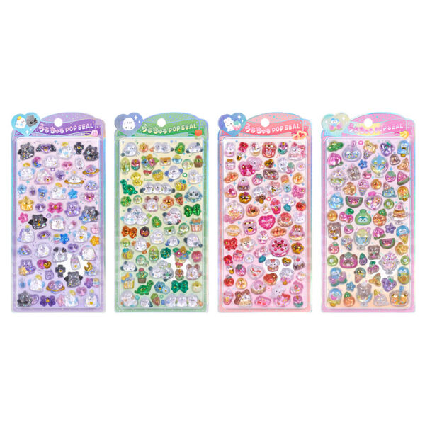 Wholesale Shanle 3D Stereo Relief Fun Stickers Beautiful and Cute Kidsren and Girls DIY Mobile Phone Case Cup Handmade Decorative Stickers