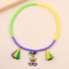 O1CN01E3fDs41T3MMGJ9zHa_2677772326-0-cib Wholesale Carnival Colorfulful Beaded Mask Tassel Acrylic Pendant Necklace