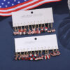 Wholesale Independence Day red, white, blue star striped slipper earring set