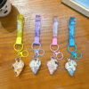 Wholesale Creative oil small conch keychain cute liquid quicksand accessories