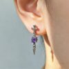 Wholesale Cross Diamond Iris series zircon ear studs