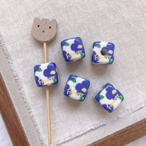 2 # Blue flower on white background (one)