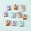 Wholesale Easter 3D silicone beads loose beads jewelry cartoon rabbit Focal Beads