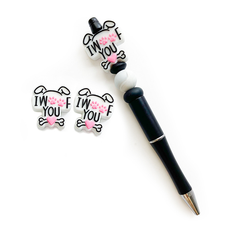 Wholesale Creative Silicone Letter Animal Focal Beads