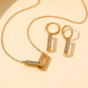 Wholesale Stainless steel jewelry women's necklaces and earrings light luxury style