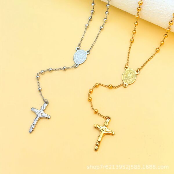 Wholesale 6mm Virgin Mary Cross Necklace