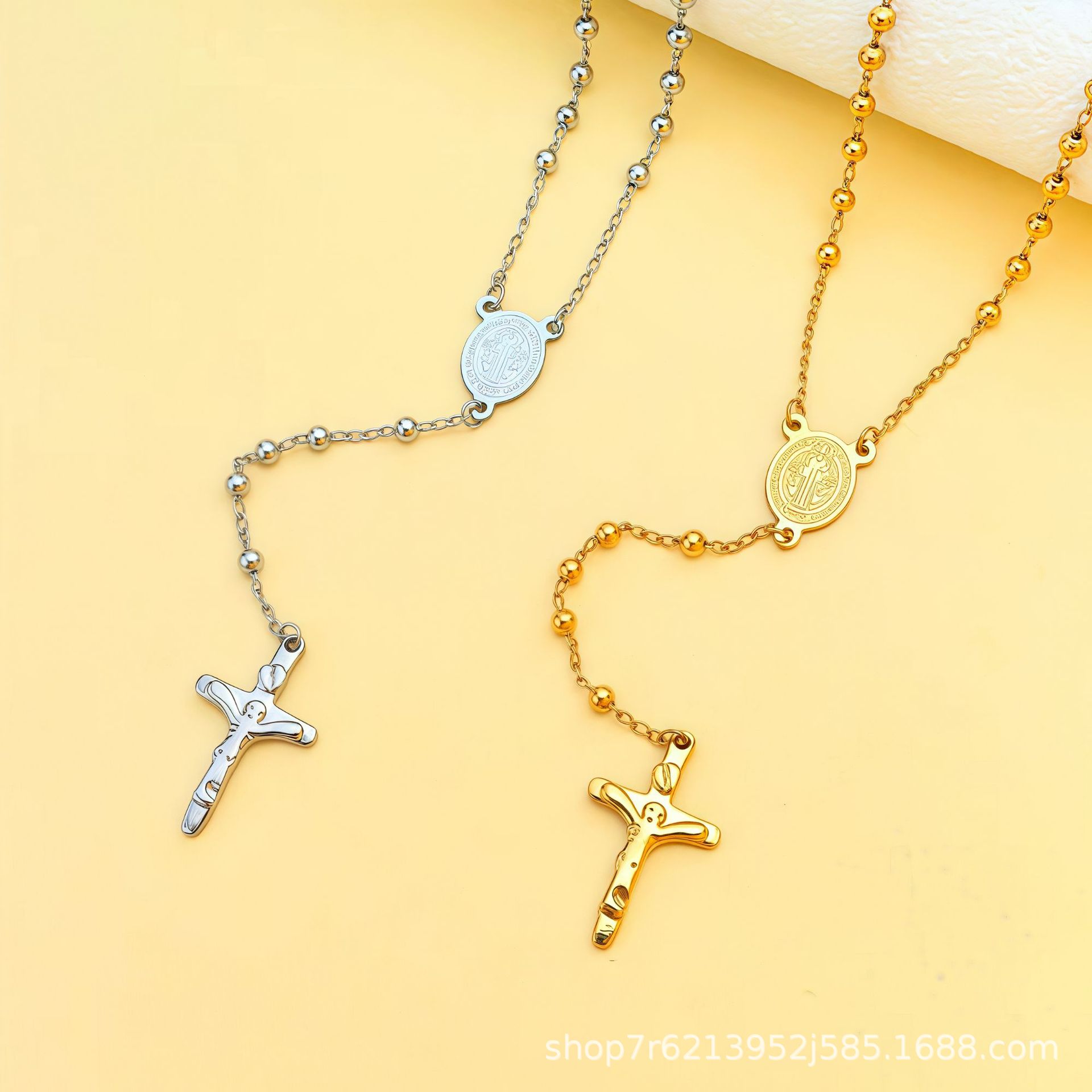 Wholesale 6mm Virgin Mary Cross Necklace