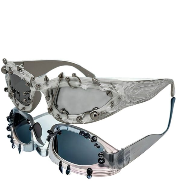 O1CN01EIeZwE24MGPwrfZxh_2201408117376-0-cib Wholesale Punk Cool Rivet Decorative Sunglasses