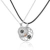 Wholesale Couple Magnetic Love Splicing Sun Moon Projection Necklace
