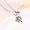 Wholesale Cute Cartoon Pink Rabbit Necklace
