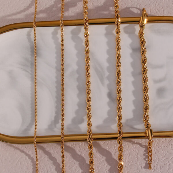 Wholesale Fried Dough Twists Chain Necklace