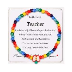 Colorful millet beads apple+to the best teacher