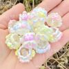 Wholesale 16mm luminous hand-painted oil dripping acrylic beads