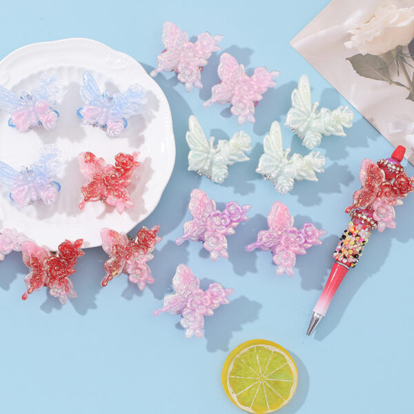 Wholesale 10pcs cartoon bead pen butterfly loose beads accessories