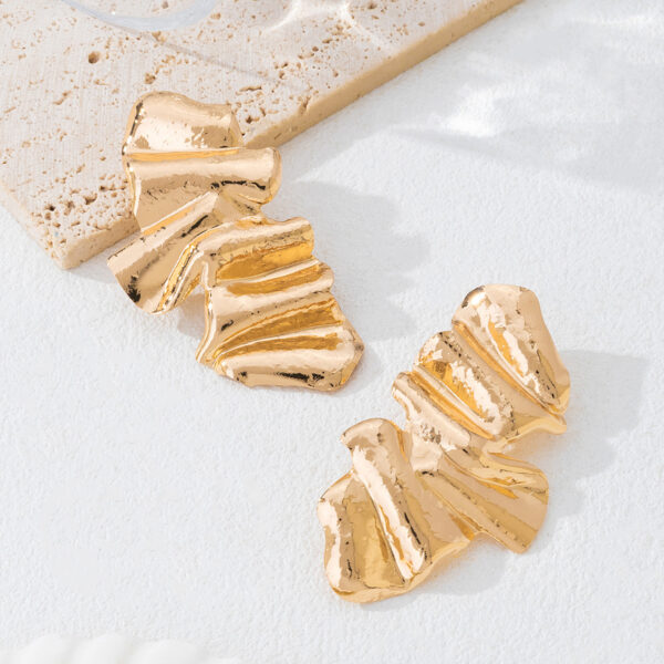 Wholesale Metal Irregular Geometry Punk Earrings