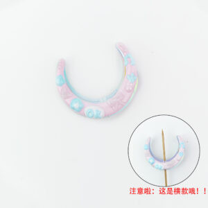Horizontal strawberry bow moon (1 piece)