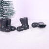 Wholesale Miniature plastic black short boots Doll Accessories
