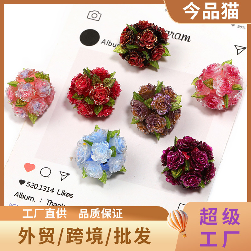 Wholesale Colorful Flower ill Balls Ceramic Beads