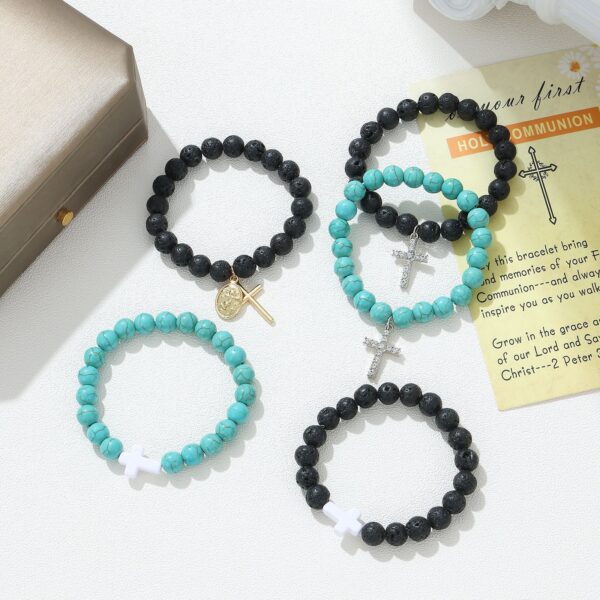 Wholesale Baptismal communion cross pendant bracelet