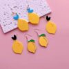 Wholesale Yellow Lemon Summer Vacation Acrylic Earrings
