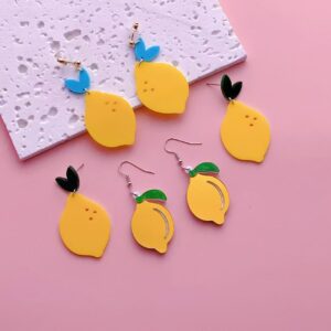 O1CN01ESbpNp2D9Hk1LmaDC_2216733868566-0-cib Wholesale Yellow Lemon Summer Vacation Acrylic Earrings