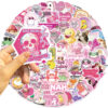 Wholesale 100pcs pink cartoon character Waterproof Vinyl Stickers