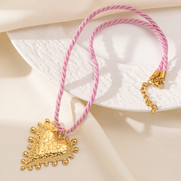 Wholesale Taina European and American Stainless Steel Necklace Women's Niche Design Colorfulful Rope Braided Shell Starfish Shell Necklace Trendy