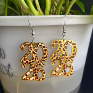 Golden yellow leopard print