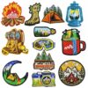 Wholesale Cartoon Outdoor Scenery Embroidery Cloth DIY Stickers