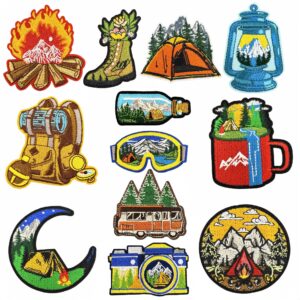 Wholesale Cartoon Outdoor Scenery Embroidery Cloth DIY Stickers