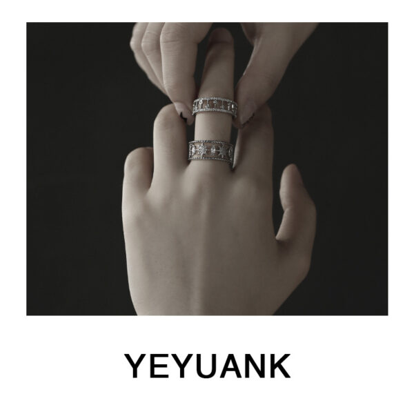 Wholesale Zircon Inlaid Star Circle Open Ring