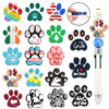 Wholesale Random 100pcs Colorful Dog Claw Footprint Cartoon Focal Beads