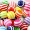 O1CN01EaVirZ1QErJYDCSoq_2201245431945-0-cib Wholesale 5pcs 20MM Resin Stripe Beads DIY Random Mixed Color Stripe Resin Beads