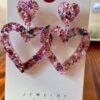 Wholesale Valentine's Day Acrylic Love Peach Heart Earrings
