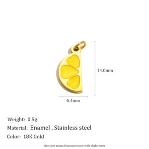 Semi-circle flower pendant-gold