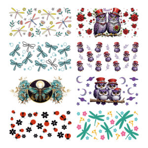 Wholesale Uv Transfer Sticker Glass Cup Crystal Label Crystal Sticker Cross-Border Exclusive for 16oz Glass Cup Special Sticker 23Cmx11Cm